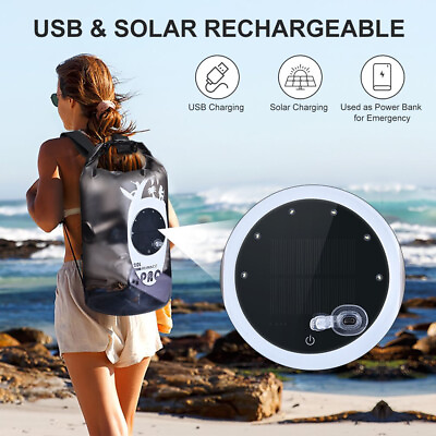 #ad Waterproof Dry Bag Backpack with LED Solar Camping Light 20L Floating Kayak Surf