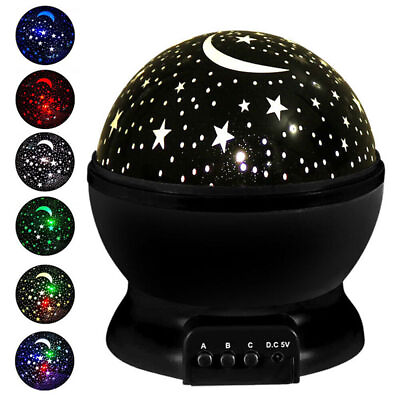 #ad LED USB Star Light Sleep Romantic Starry Night Sky Projector Cosmos Lamp 360°