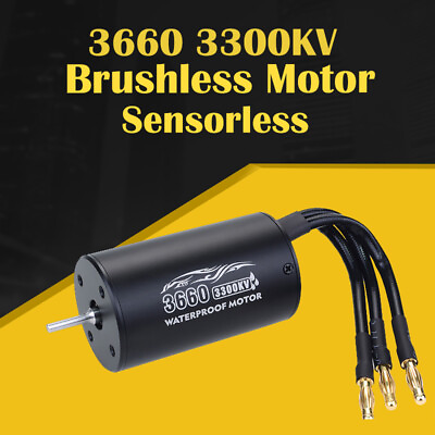 #ad 3660 3300KV Brushless Sensorless Waterproof Motor 3.175mm For 1 8 RC Car
