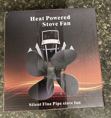 #ad 4 Blade Fan Heat Powered Stove Fan