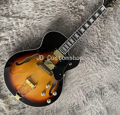 #ad Sunburst Byrdland Electric Guitar Gold Part Jazz Hollow Body 596mm Archtop