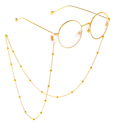 #ad 2pcs Women Fashion Necklace Eyeglass Chain Beaded Glasses Reading Glasses Chain