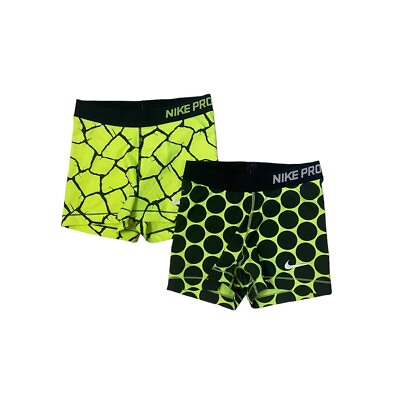 #ad Nike Pro Shorts Green amp; Black Polka Size Small 3’’ Length Activewear Bundle Of 2