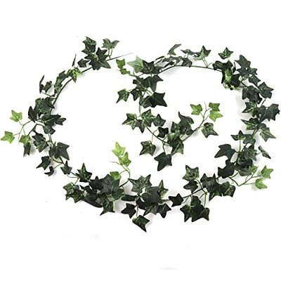 #ad Green English Ivy Garland 6Ft Detailed Green amp; Light Green Ivy Vine Leaves...