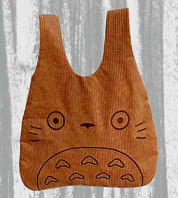 #ad My Neighbor Totoro Tote Brown Corduroy Handbag Japanese Animation Character Bag