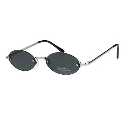 #ad Rimless Oval Shape Sunglasses Unisex Trendy Fashion Metal Frame UV 400 $11.95