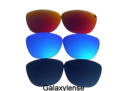 #ad Galaxy Replacement Lenses For Oakley Frogskins Blackamp;Blueamp;Red Polarized 3PAIRS