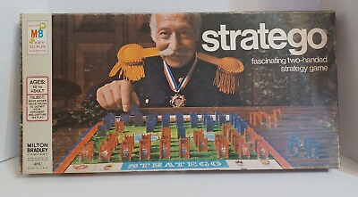 #ad Vintage 1975 Stratego Board Game Milton Bradley Complete 4916 Military Strategy