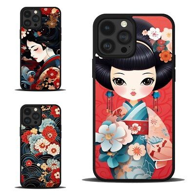 #ad dark red Girl Kimono Anti scratch Case For Apple iPhone For Samsung