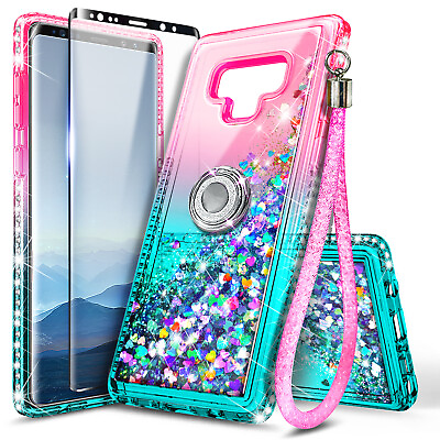 #ad Case For Samsung Galaxy Note 9 Bling Glitter Cover Screen Protector amp; Lanyard