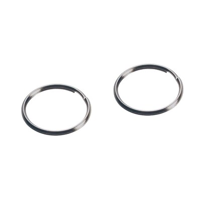 #ad HILLMAN 1 1 2 in. D Tempered Steel Silver Split Rings Cable Rings Key Ring 2 pk