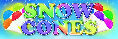 #ad quot; Snow Cones quot; Advertising Vinyl Banner Many Sizes free shipping