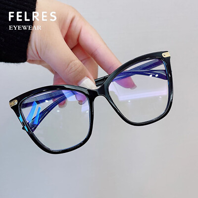#ad Cat Eye Retro Optical Glasses For Women Clear Lens Classic Glasses Frames New