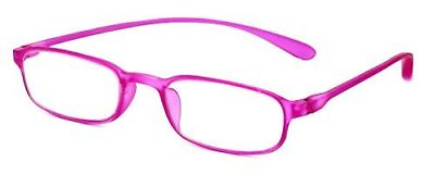 #ad Calabria 718 Unisex Lightweight Flexie Reading Glass in Fuschia Pink 4.50 47 mm