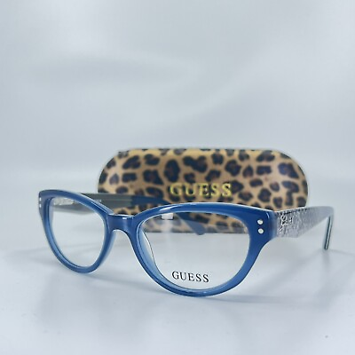 #ad Guess Eyeglasses Frames GU2334 BL Blue Purple Cat Eye Full Rim 51 17 140