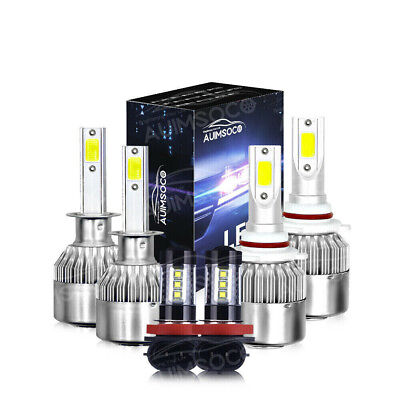 #ad For Ford Escape 2017 LED Headlights amp; Fog Lights Bulbs Kit DRL 6000K H19005H11