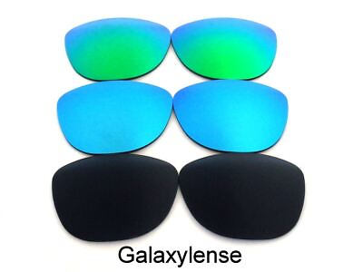#ad Galaxy Replacement Lenses For Oakley Frogskins Blackamp;Blueamp;Green Polarized 3PAIRS
