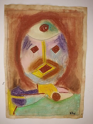 #ad Paul Klee Painting Drawing Vintage Sketch Paper Signed Stamped