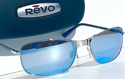 #ad NEW REVO DECOY Chrome w POLARIZED Blue Water Lens Sunglass 1084 03 BL $118.88