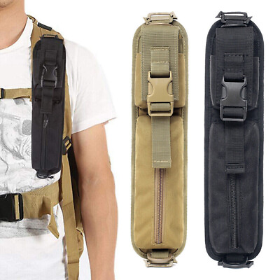#ad Tactical Backpack Shoulder Strap Sundries Bag Molle Pouch Key Flashlight Pack US