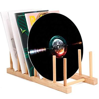 #ad Vinyl Record Storage Holder Stand Rack Eco Friendly Wooden CD Display Stand S