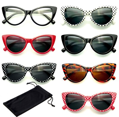 #ad Sunglasses Women Classic Cat Eye Small Retro Vintage Fashion Shades Eyewear