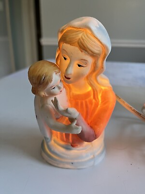 #ad Vintage ArtMark Mother Mary Madonna amp; Child Light Religious Original Sticker