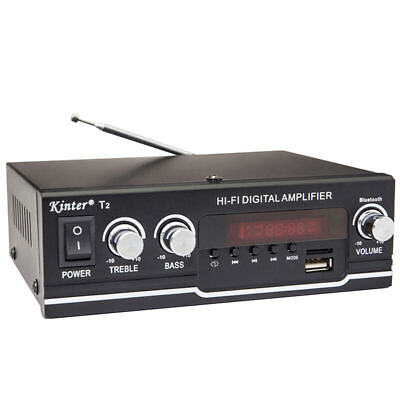 #ad Stereo Power Audio Amplifier 2 Channel HiFi Digital Bluetooth Amp FM Radio AC DC