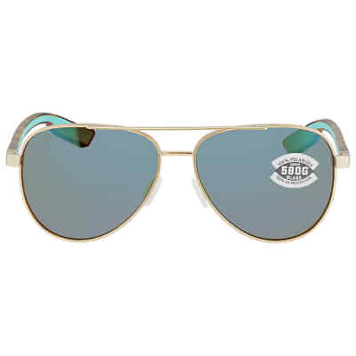 #ad Costa Del Mar PELI Green Mirror Polarized Glass Unisex Sunglasses PEL 287 OGMGLP
