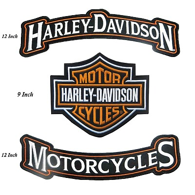 #ad Harley Bar amp; Shield “Large” Sew on Patch Embroidery Patch