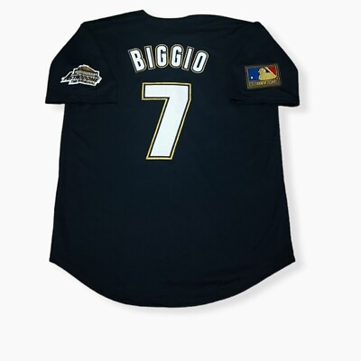 #ad Craig Biggio Houston Astros Jersey 1994 Navy Blue Throwback Stitched NEW SALE