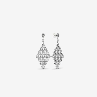 #ad Brand Authentic 100% 925 Silver Seven Cascading Glamour Earrings 296321CZ Gift