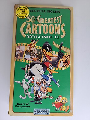 #ad 50 Of The Greatest Cartoons Volume II VHS Popeye Casper Felix Porky Pig Bugs