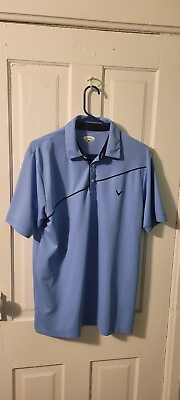 #ad Blue Mens Large Callaway Golf Shirt