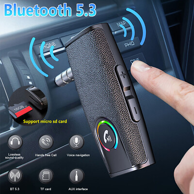 #ad Bluetooth 5.3 Audio Music Wireless Receiver AUX 3.5mm Home Car Handsfree Adapter