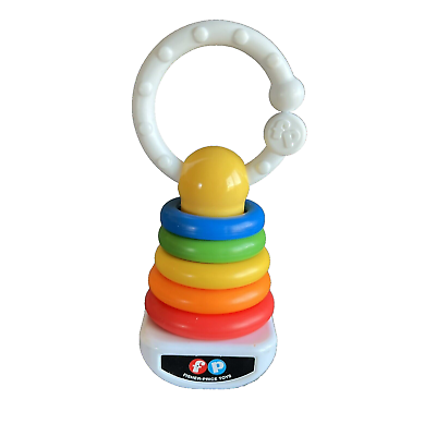 #ad Fisher Price Rock A Stack Clacker Baby Toy Teether Hanging Plastic