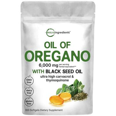 #ad Oregano Oil with Black Seed Oil 300 softgels