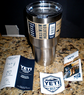#ad BRAND NEW YETI RAMBLER 30 OUNCE STAINLESS STEEL TUMBLER TRAVEL MUG CUP LARGE