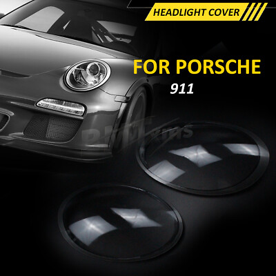 #ad 2x Left amp; Right For 2013 2018 Porsche 911 Headlight Headlamp Lens Cover Shell