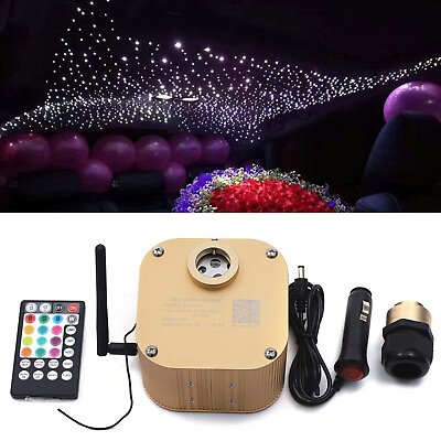 #ad 16W Bluetooth RGBW LED Twinkle Star Roof Ceiling 450x Fiber Optic Light Kit US