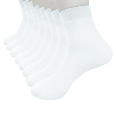 #ad 4 Pairs Bamboo Fiber Ultra thin Elastic Silky Short Silk Stockings Men Socks