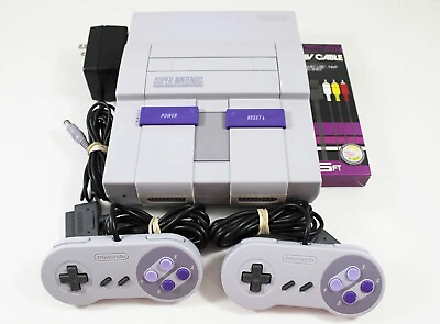 #ad Super Nintendo SNES System Console With 2 Controllers $164.95