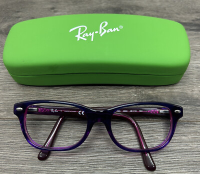 #ad Ray ban Junior Glasses Purple Pink Frames Only RB1555 3666 Eyeglasses 48 16 130