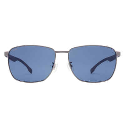 #ad Hugo Boss Blue Rectangular Men#x27;s Sunglasses BOSS 1469 F SK 0R81 KU 62