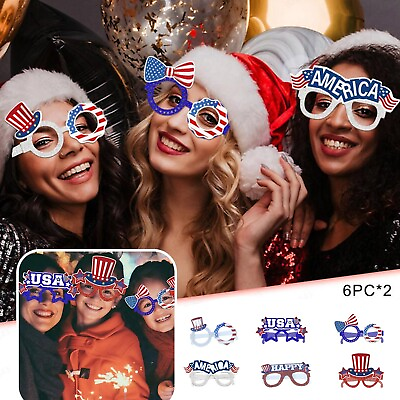 #ad American Flag Glasses USA Patriotic Party Sunglasses Holiday Eyewear For Party