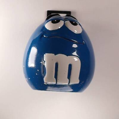 #ad Mamp;M#x27;s Blue Character Cookie Jar Gallerie Ceramic MM Jar Paint Damage j9l2