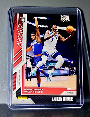 #ad Anthony Edwards 2020 21 Panini NBA #134 Basketball Rookie Card 1 of 803