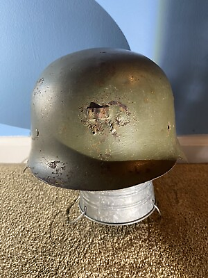 #ad Vintage WWII Spanish m42 model Z helmet.