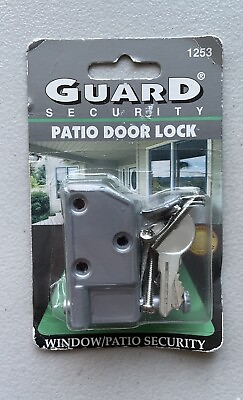 #ad Guard Security No. 1253 Keyed Patio Door Lock Sealed Retail Package 2 Keyes
