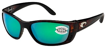 #ad Costa Del Mar Fisch Green Mirror Glass Polarized 580G 63.5mm Sunglasses